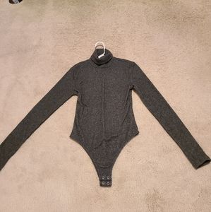 Forever 21 Grey Turtle Neck Bodysuit